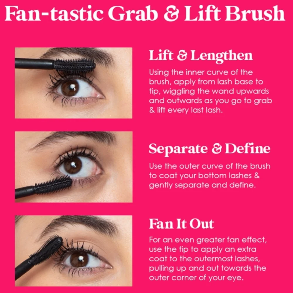 GRANDE COSMETICS GRANDE FANATIC FANNING & CURLING MASCARA INFUSED WITH WIDELASH.